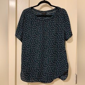 Banana Republic Floral Short Sleeve Blouse
